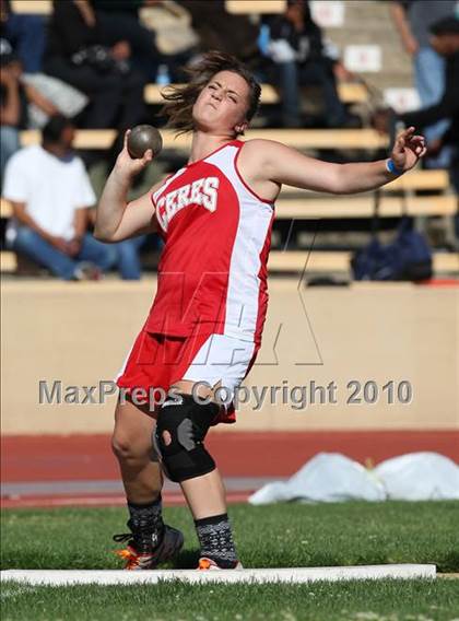 Thumbnail 2 in CIF SJS Masters Championships (Girls Shot Put - Final) photogallery.