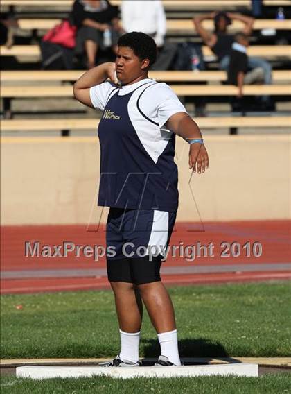 Thumbnail 2 in CIF SJS Masters Championships (Girls Shot Put - Final) photogallery.