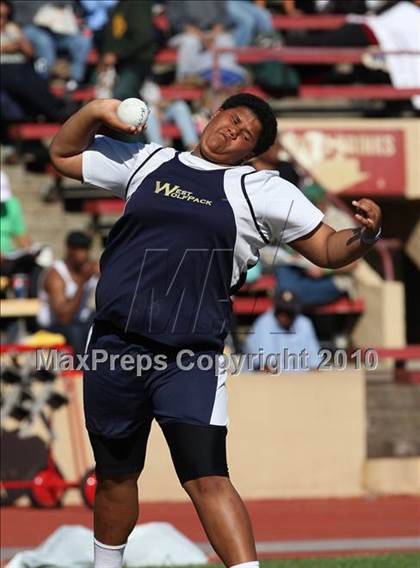Thumbnail 1 in CIF SJS Masters Championships (Girls Shot Put - Final) photogallery.