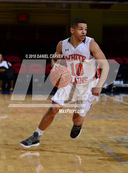 Thumbnail 2 in White Plains vs. Half Hollow Hills East (Slam Dunk Tournament) photogallery.