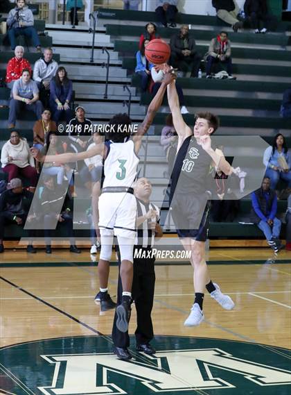 Thumbnail 1 in Colonial Forge vs South County (George Long Holiday Hoops Tournament) photogallery.