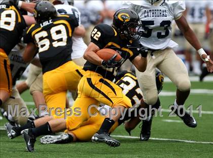 Thumbnail 2 in Indianapolis Cathedral vs. Centerville (Kirk Herbstreit National Kickoff Classic)  photogallery.