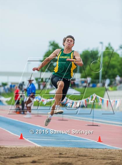 Thumbnail 3 in CIF State Track & Field Championships (Boys Long Jump Final) photogallery.