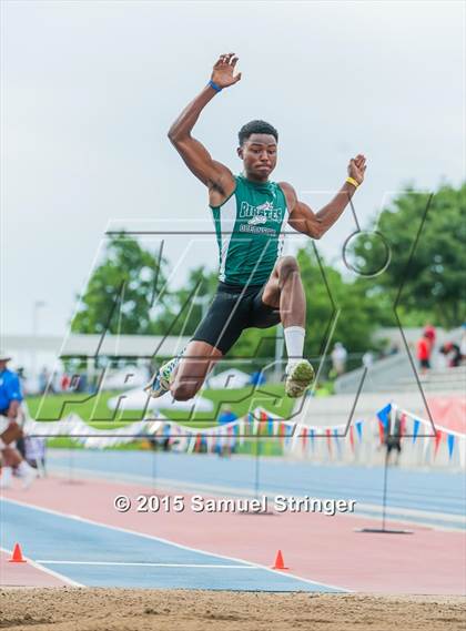 Thumbnail 1 in CIF State Track & Field Championships (Boys Long Jump Final) photogallery.