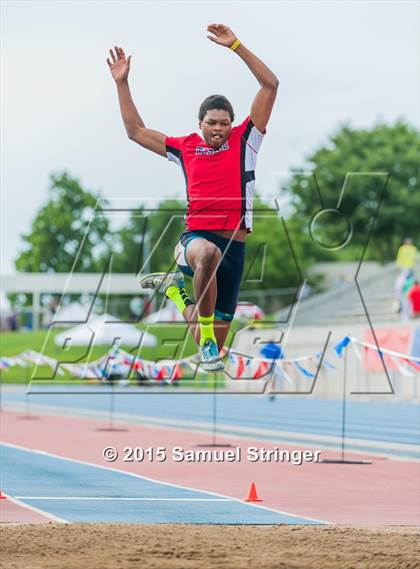 Thumbnail 1 in CIF State Track & Field Championships (Boys Long Jump Final) photogallery.
