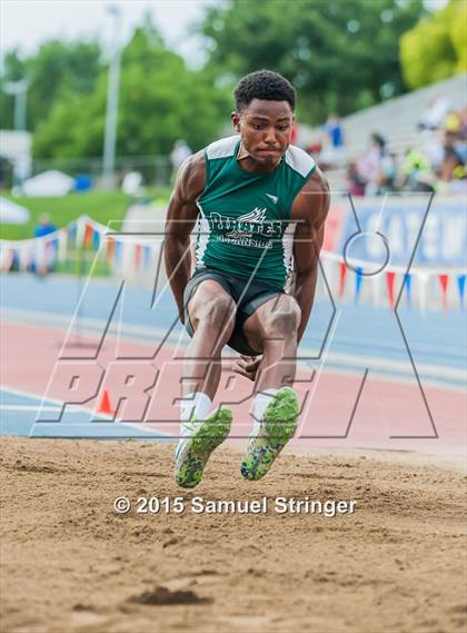Thumbnail 1 in CIF State Track & Field Championships (Boys Long Jump Final) photogallery.