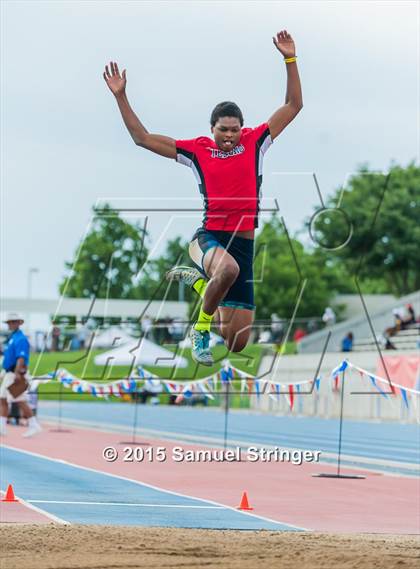Thumbnail 1 in CIF State Track & Field Championships (Boys Long Jump Final) photogallery.