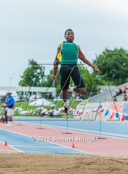 Thumbnail 1 in CIF State Track & Field Championships (Boys Long Jump Final) photogallery.