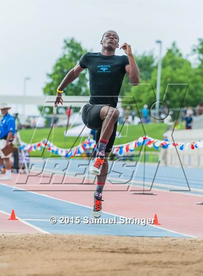 Thumbnail 1 in CIF State Track & Field Championships (Boys Long Jump Final) photogallery.