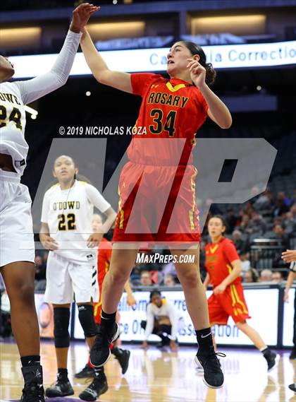 Thumbnail 2 in Rosary Academy vs. Bishop O'Dowd (CIF State D1 Final) photogallery.