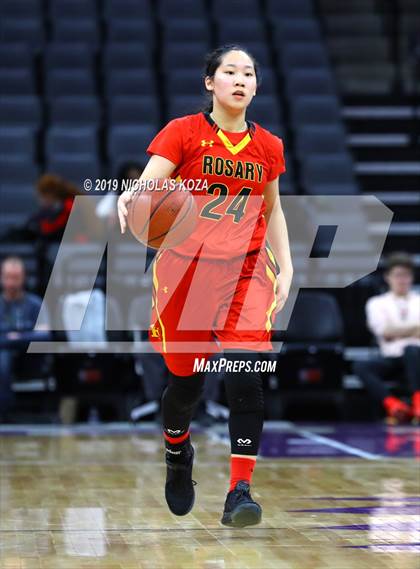 Thumbnail 2 in Rosary Academy vs. Bishop O'Dowd (CIF State D1 Final) photogallery.