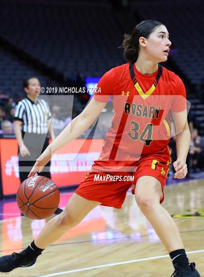 Thumbnail 2 in Rosary Academy vs. Bishop O'Dowd (CIF State D1 Final) photogallery.