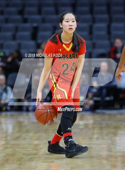 Thumbnail 2 in Rosary Academy vs. Bishop O'Dowd (CIF State D1 Final) photogallery.