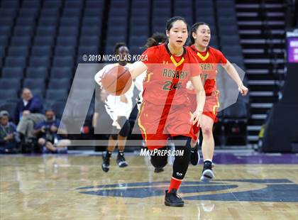 Thumbnail 2 in Rosary Academy vs. Bishop O'Dowd (CIF State D1 Final) photogallery.