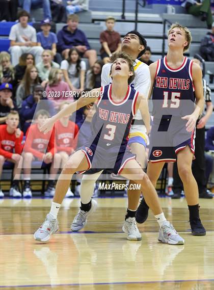 Thumbnail 1 in Springville vs. Cyprus (5 for the Fight National Hoopfest) photogallery.