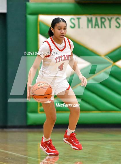 Thumbnail 2 in Cardinal Newman vs. Antelope (St. Mary's Stockton MLK Showcase) photogallery.