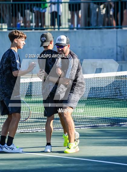 Thumbnail 3 in Randall vs Wimberley (UIL 4A Tennis Semifinals) photogallery.