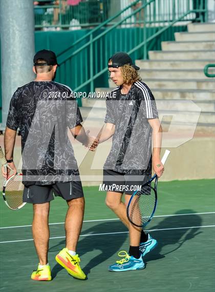 Thumbnail 3 in Randall vs Wimberley (UIL 4A Tennis Semifinals) photogallery.