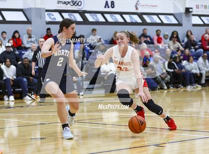Thumbnail 3 in Incarnate Word Academy vs. Blue Valley North (Sophie Cunningham Classic) photogallery.