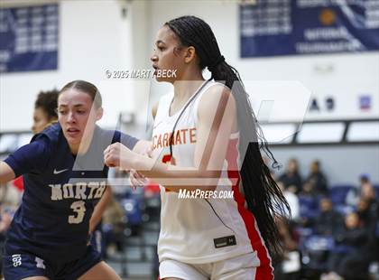 Thumbnail 2 in Incarnate Word Academy vs. Blue Valley North (Sophie Cunningham Classic) photogallery.