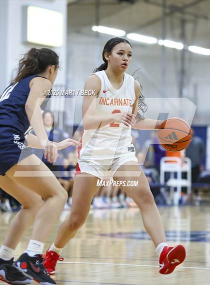 Thumbnail 1 in Incarnate Word Academy vs. Blue Valley North (Sophie Cunningham Classic) photogallery.