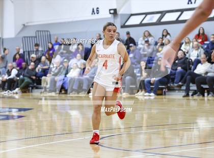 Thumbnail 2 in Incarnate Word Academy vs. Blue Valley North (Sophie Cunningham Classic) photogallery.