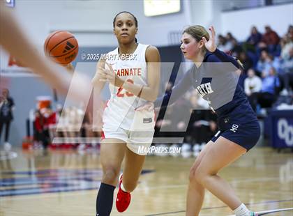 Thumbnail 3 in Incarnate Word Academy vs. Blue Valley North (Sophie Cunningham Classic) photogallery.