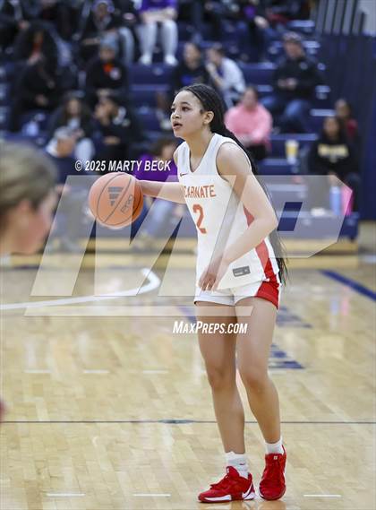 Thumbnail 2 in Incarnate Word Academy vs. Blue Valley North (Sophie Cunningham Classic) photogallery.