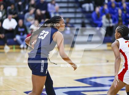 Thumbnail 2 in Incarnate Word Academy vs. Blue Valley North (Sophie Cunningham Classic) photogallery.