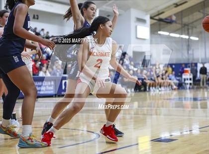 Thumbnail 2 in Incarnate Word Academy vs. Blue Valley North (Sophie Cunningham Classic) photogallery.
