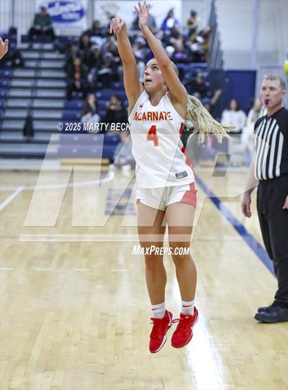 Thumbnail 3 in Incarnate Word Academy vs. Blue Valley North (Sophie Cunningham Classic) photogallery.