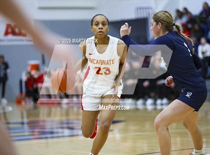Thumbnail 2 in Incarnate Word Academy vs. Blue Valley North (Sophie Cunningham Classic) photogallery.