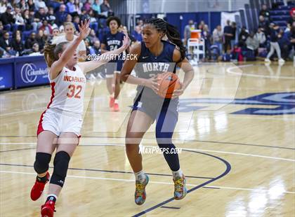Thumbnail 3 in Incarnate Word Academy vs. Blue Valley North (Sophie Cunningham Classic) photogallery.