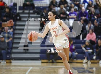 Thumbnail 1 in Incarnate Word Academy vs. Blue Valley North (Sophie Cunningham Classic) photogallery.