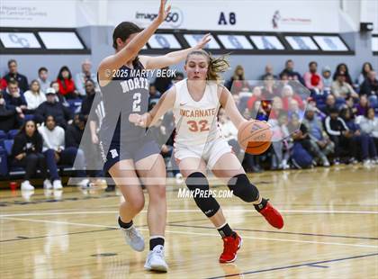 Thumbnail 2 in Incarnate Word Academy vs. Blue Valley North (Sophie Cunningham Classic) photogallery.