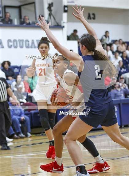 Thumbnail 3 in Incarnate Word Academy vs. Blue Valley North (Sophie Cunningham Classic) photogallery.