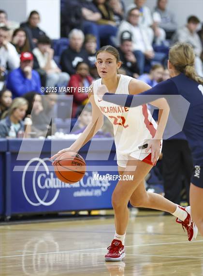 Thumbnail 1 in Incarnate Word Academy vs. Blue Valley North (Sophie Cunningham Classic) photogallery.
