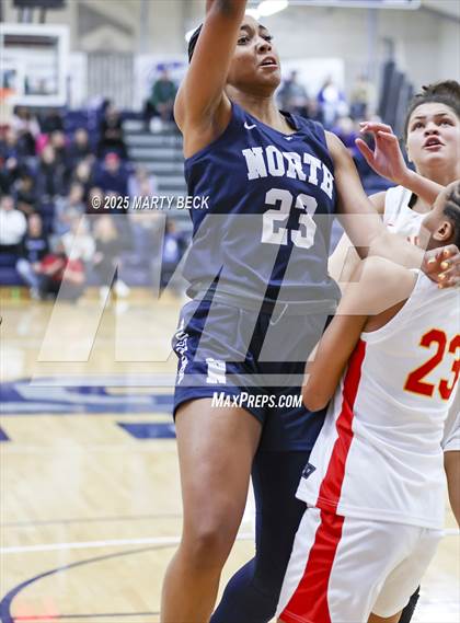 Thumbnail 3 in Incarnate Word Academy vs. Blue Valley North (Sophie Cunningham Classic) photogallery.