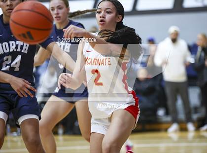 Thumbnail 3 in Incarnate Word Academy vs. Blue Valley North (Sophie Cunningham Classic) photogallery.
