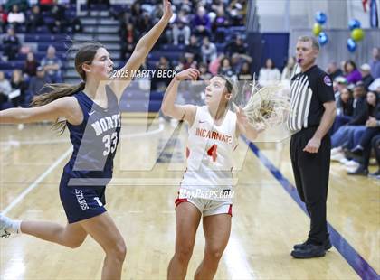 Thumbnail 2 in Incarnate Word Academy vs. Blue Valley North (Sophie Cunningham Classic) photogallery.