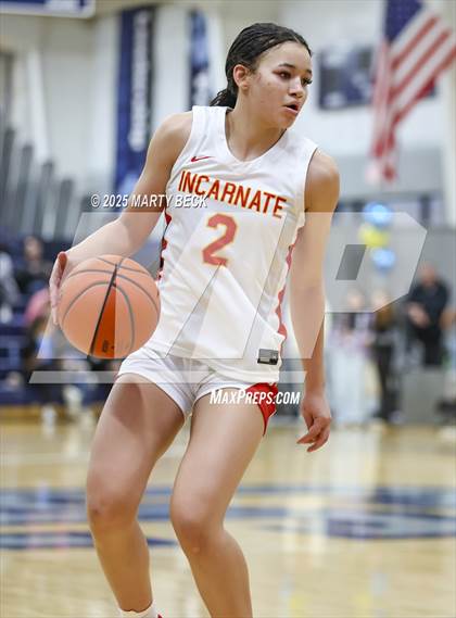 Thumbnail 3 in Incarnate Word Academy vs. Blue Valley North (Sophie Cunningham Classic) photogallery.