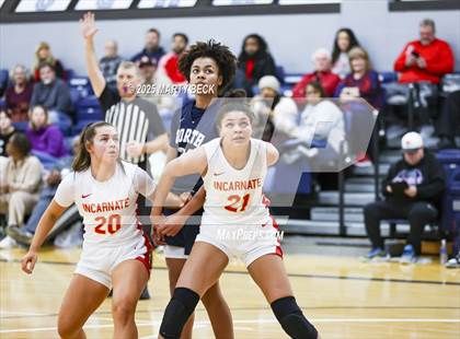 Thumbnail 1 in Incarnate Word Academy vs. Blue Valley North (Sophie Cunningham Classic) photogallery.