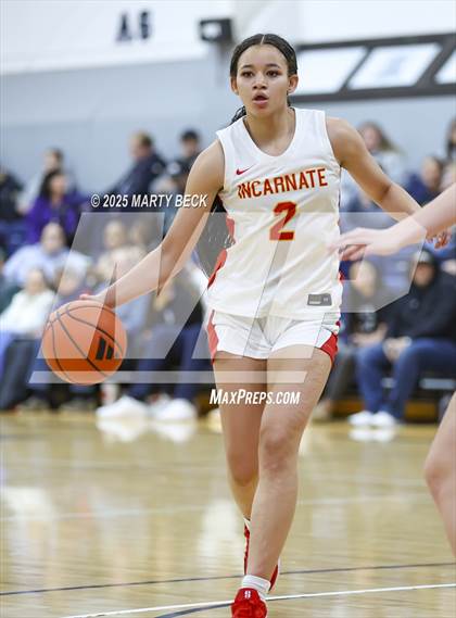 Thumbnail 2 in Incarnate Word Academy vs. Blue Valley North (Sophie Cunningham Classic) photogallery.