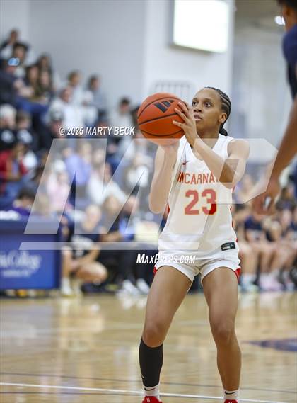 Thumbnail 2 in Incarnate Word Academy vs. Blue Valley North (Sophie Cunningham Classic) photogallery.