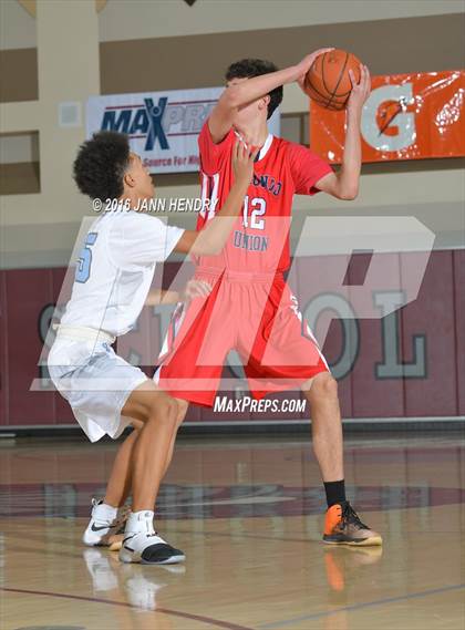 Thumbnail 3 in Redondo Union vs. Canyon Springs (Rancho Mirage Holiday Invitational) photogallery.