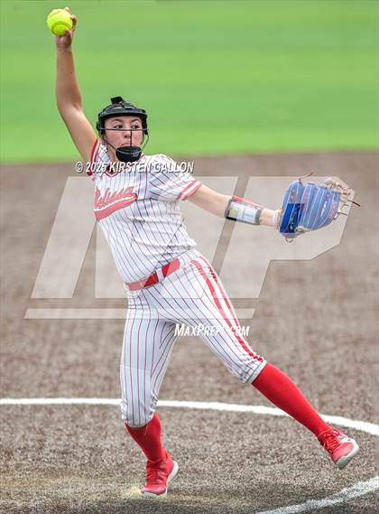 Thumbnail 2 in Melissa vs. Lake Belton (UIL Softball 5A Division I Region II Game 3) photogallery.