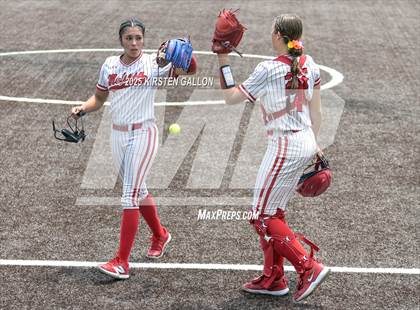 Thumbnail 2 in Melissa vs. Lake Belton (UIL Softball 5A Division I Region II Game 3) photogallery.