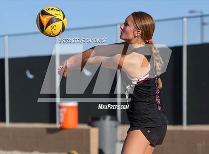 Thumbnail 3 in Xavier College Prep vs Desert Ridge @ Casteel (AIA Division 1 Pairs Semifinals) photogallery.