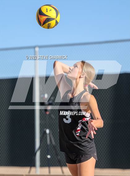 Thumbnail 2 in Xavier College Prep vs Desert Ridge @ Casteel (AIA Division 1 Pairs Semifinals) photogallery.