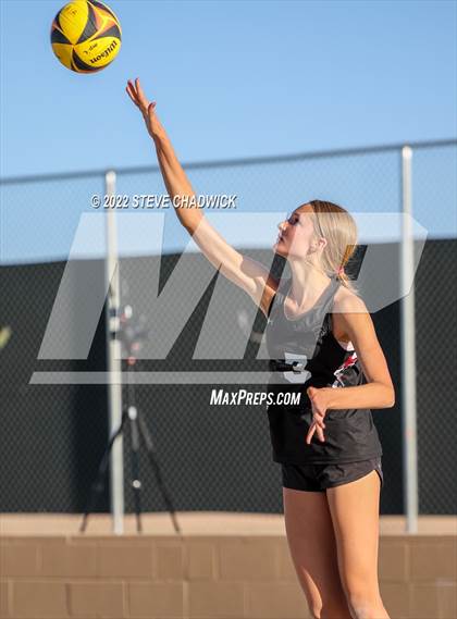 Thumbnail 3 in Xavier College Prep vs Desert Ridge @ Casteel (AIA Division 1 Pairs Semifinals) photogallery.